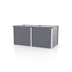 Vitavia Metalen hoge kweekbak Meta - 63 of 86 cm hoogte (858, graniet/alu) (4005717206024)