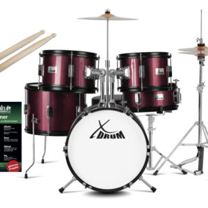 XDrum Junior Pro Kinder drumstel (Rood incl. lessen) (4260118488183)