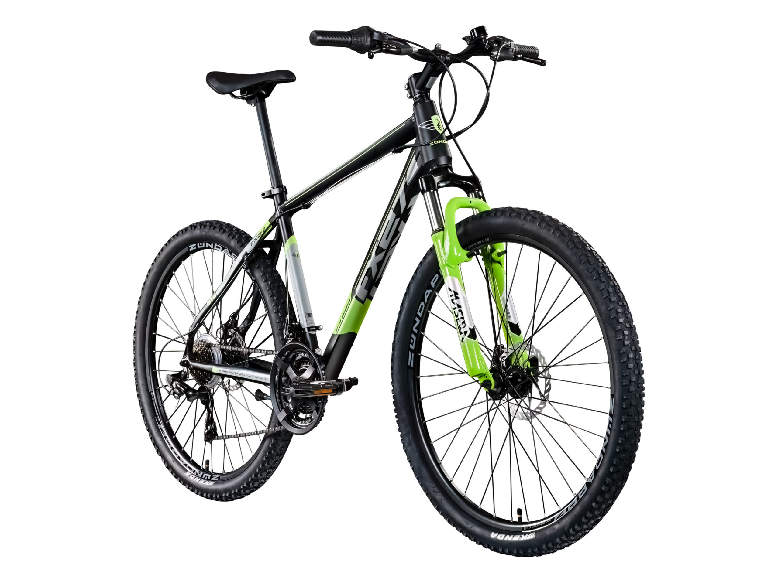 Zündapp Mountainbike FX27 (Zwart/groen) (4260582294228)