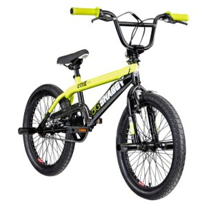 detox BMX fiets Big Shaggy Spoked 20 inch (zwart/geel) (4250845938662)