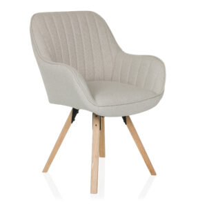 hjh LIVING Draaibare eetkamerstoel Scandi Soft (Crème wit) (4064323045199)