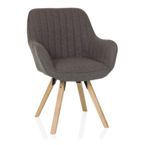 hjh LIVING Draaibare eetkamerstoel Scandi Soft (Donkergrijs) (4064323045205)