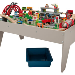 lupilu Houten speeltafel met treinset (4052916864784)