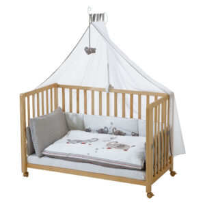 roba Babybed Room Bed 60 x 120 cm (Jumbo Twins grijs, Naturel) (4005317274881)