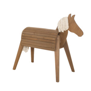 roba Houten speelpaard voor buiten (groot (64x151x123 cm), Teak) (4005317324777)