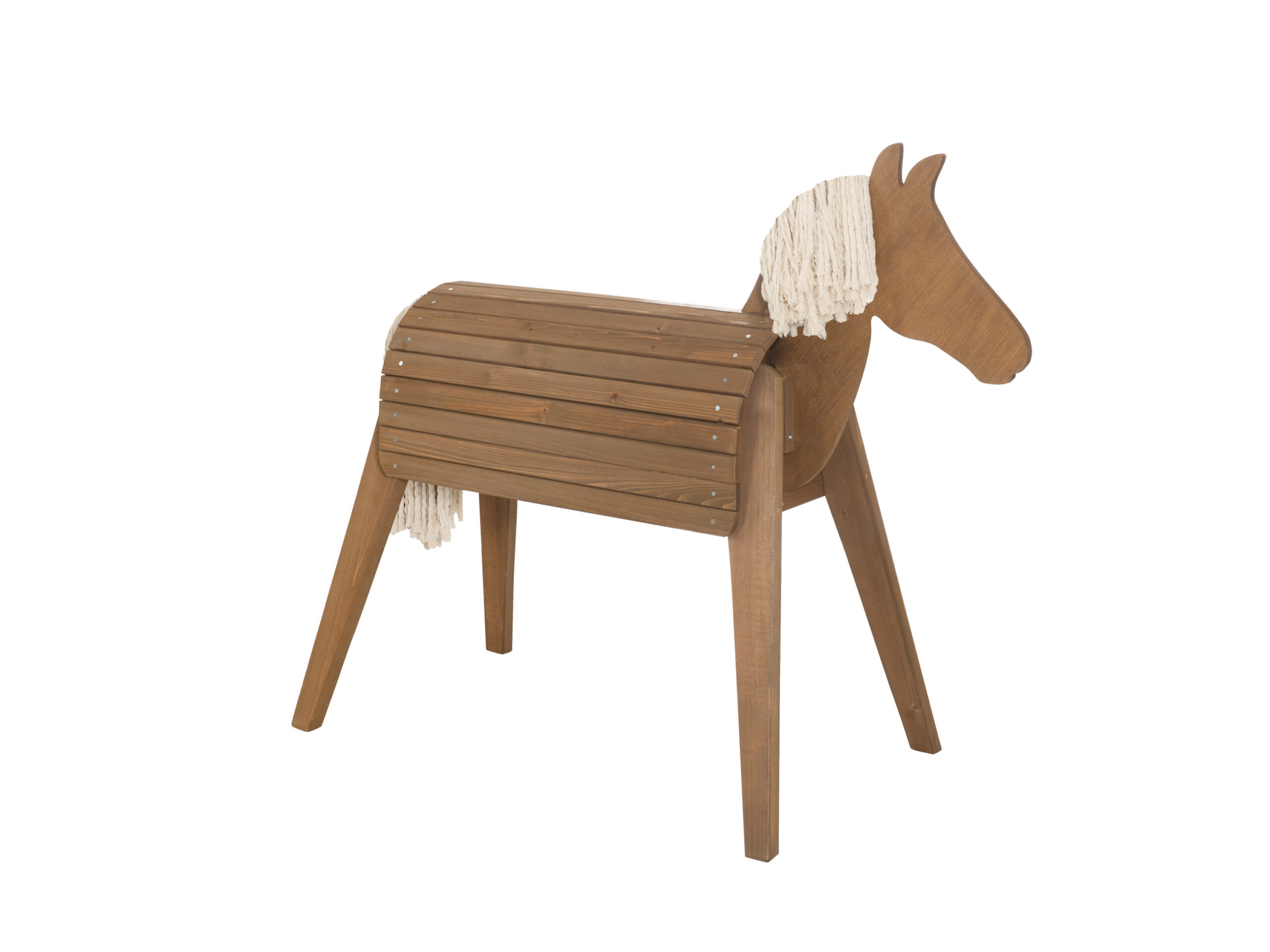 roba Houten speelpaard voor buiten (groot (64x151x123 cm), Teak) (4005317324777)