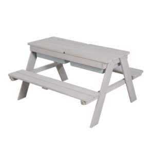 roba Kinder picknicktafel (met speelbakken, Grijs) (4005317316093)