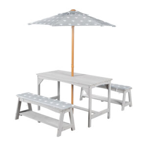 roba Kinder tuinset met parasol (Grijs) (4005317334448)