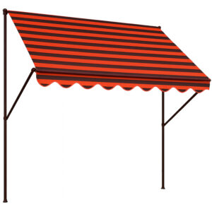 ANGERER Klemluifel (Bruin/oranje gestreept, 250 cm breit) (4021093006232)