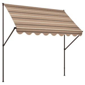 ANGERER Klemluifel (beige met bruine krijtstrepen, 250 cm breit) (4021093009042)