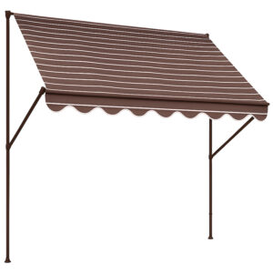 ANGERER Klemluifel (donkerbruine, beige strepen, 200 cm breit) (4021093008977)