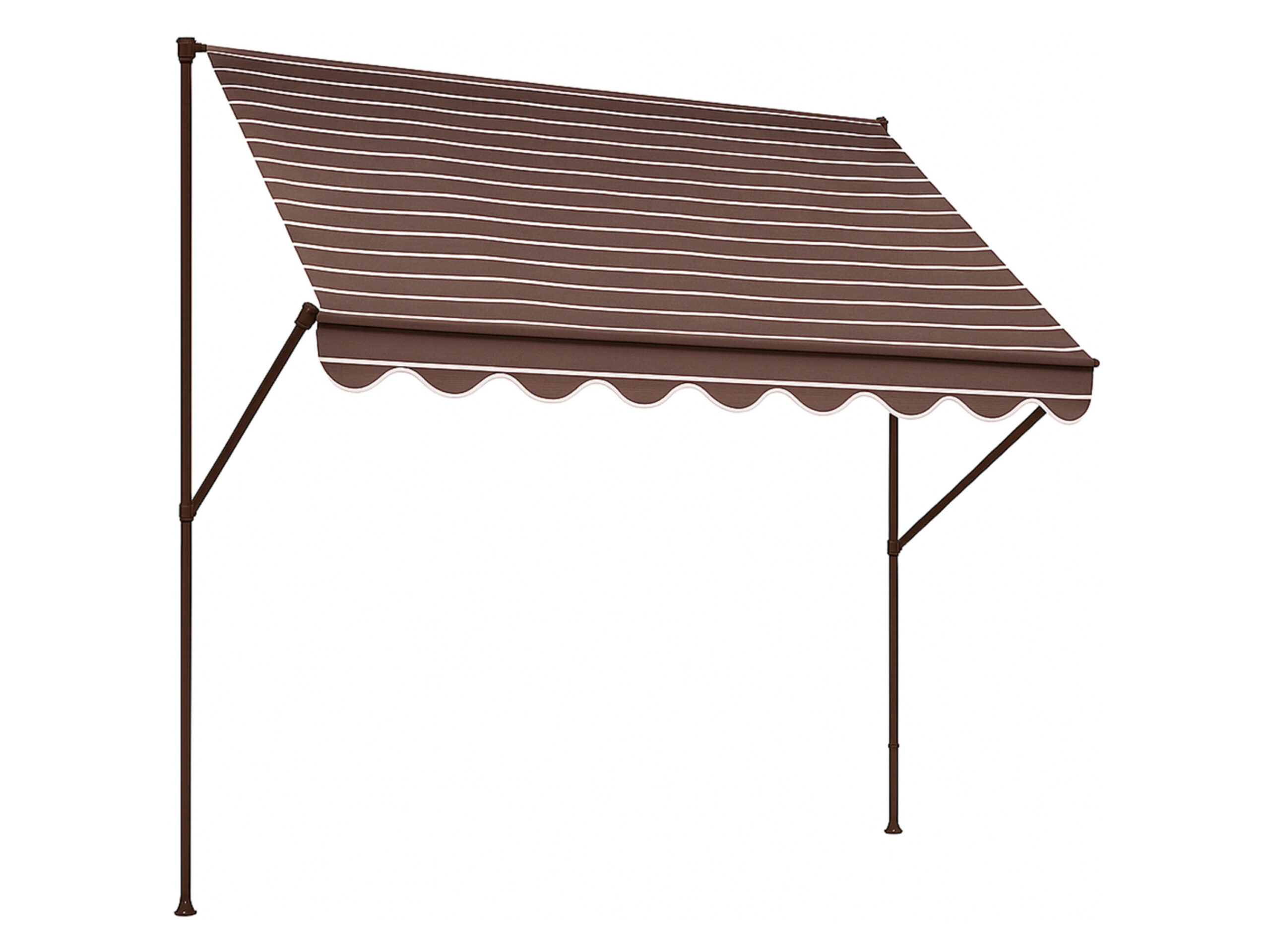 ANGERER Klemluifel (donkerbruine, beige strepen, 200 cm breit) (4021093008977)