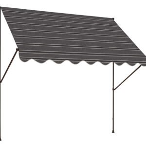 ANGERER Klemluifel (grijszwart gestreept, 200 cm breit) (4021093029415)