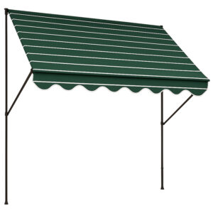 ANGERER Klemluifel (groen met krijtstrepen beige, 250 cm breit) (4021093010444)