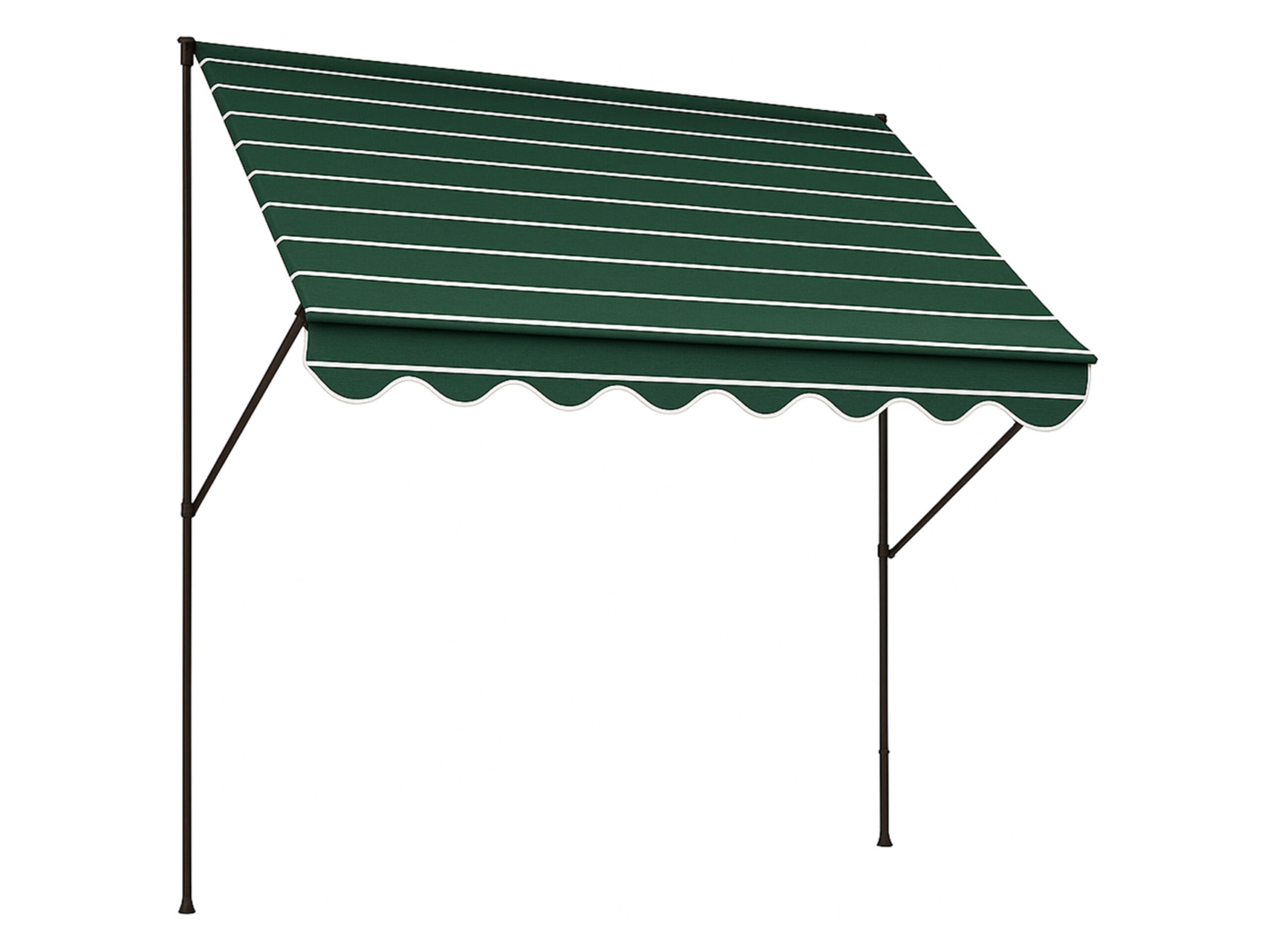 ANGERER Klemluifel (groen met krijtstrepen beige, 250 cm breit) (4021093010444)