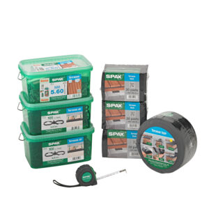 SPAX Terrasschroeven set, 5 x 60 mm, voor 10 m² terrassen, RVS (4003530269769)