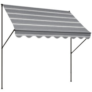 ANGERER Klemluifel (grijs-crème gestreept, 200 cm breit) (4021093025073)