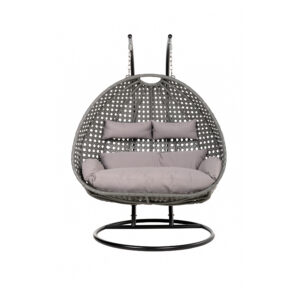 HOME DELUXE Hangstoel met frame Twin (Grijs) (4260255526779)