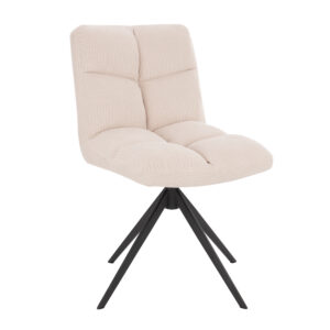 HOME DELUXE Set van 2 eetkamerstoelen Noda (Corduroy crème) (4058166248558)