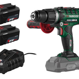 PARKSIDE Accu-klopboormachine 20 V 45 Nm, met 2 accu's 4 Ah en snellader 4,5 A (4054599427669)