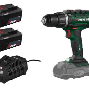 PARKSIDE Accu-schroefboormachine 20 V 45 Nm, met 2 accu's 4 Ah en snellader 4,5 A (4054599427669)