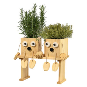 DOBAR Bloempot kruidenzusters Laura & Lisa (4055894585306)