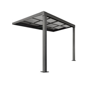 HOME DELUXE Terrassenoverkapping SOLIS DELUXE, verschillende maten. (290 x 295 cm, Grijs) (4058166167071)