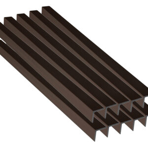 HOME DELUXE WPC eindprofiel VIRO, voor gevelbekleding "DUVAR" (Set van 10, Notenhout) (4058166425355)