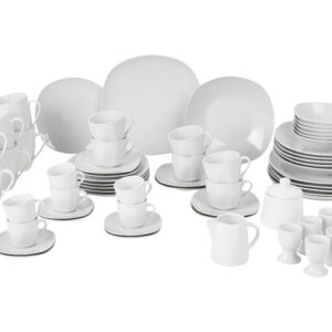 SILVERCREST Porseleinen servies, 62-delig. (4054599384481)