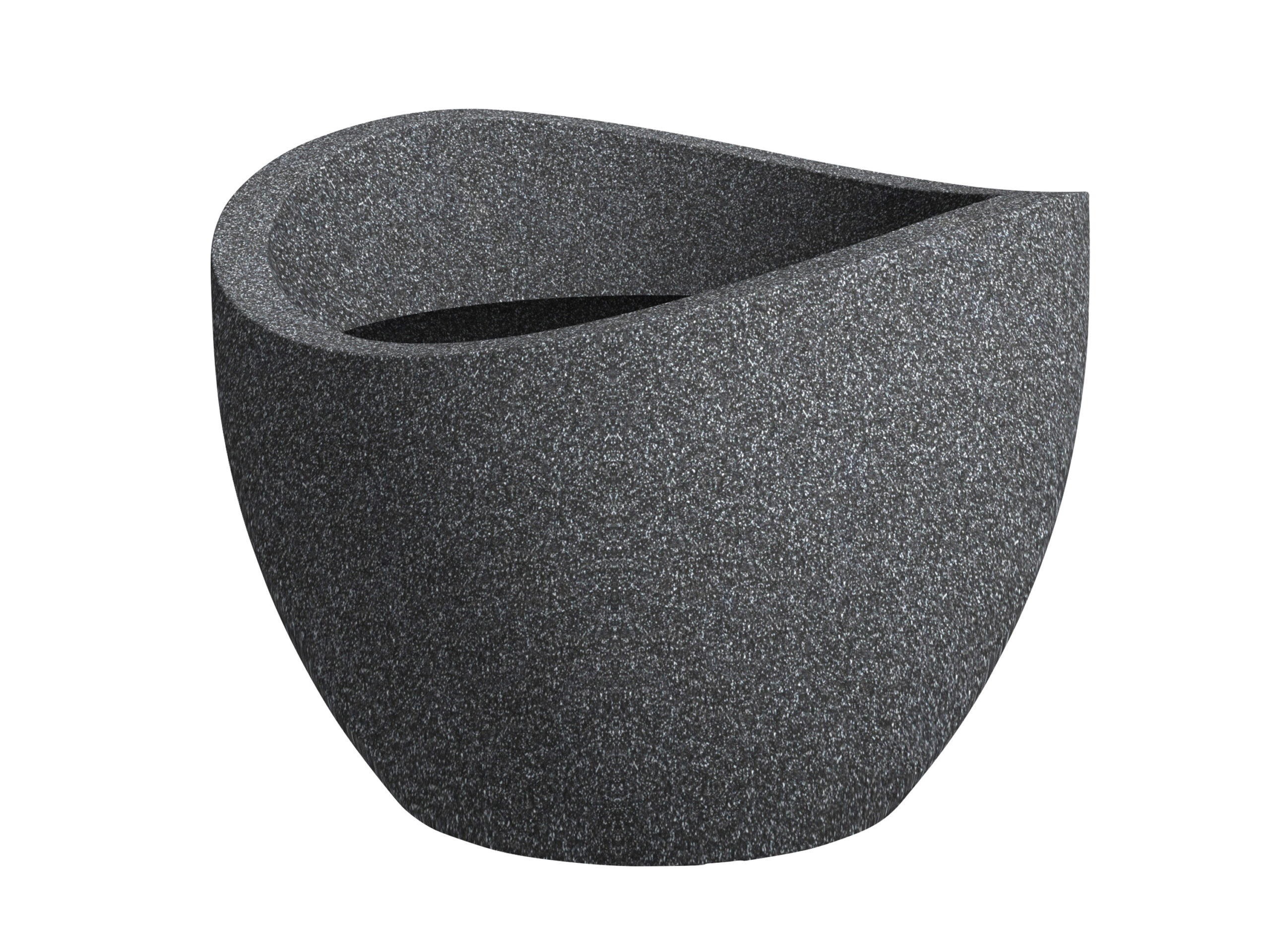 Scheurich bloempot Wave Globe (Zwart graniet, Ø 60 cm, Hoogte 45 cm) (4033083250617)